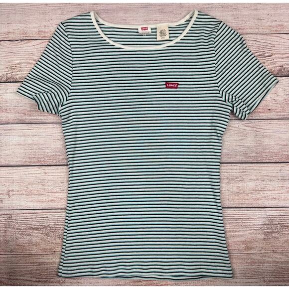 Levi's Striped Short Sleeve Top - Picture 1 of 3